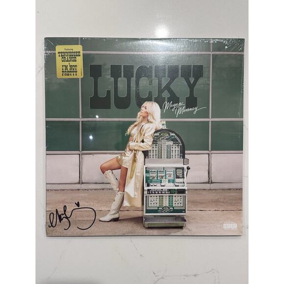 AUTOGRAPHED SIGNED Megan Moroney - LUCKY Green Vinyl LP SEALED #3 - Picture 1 of 7